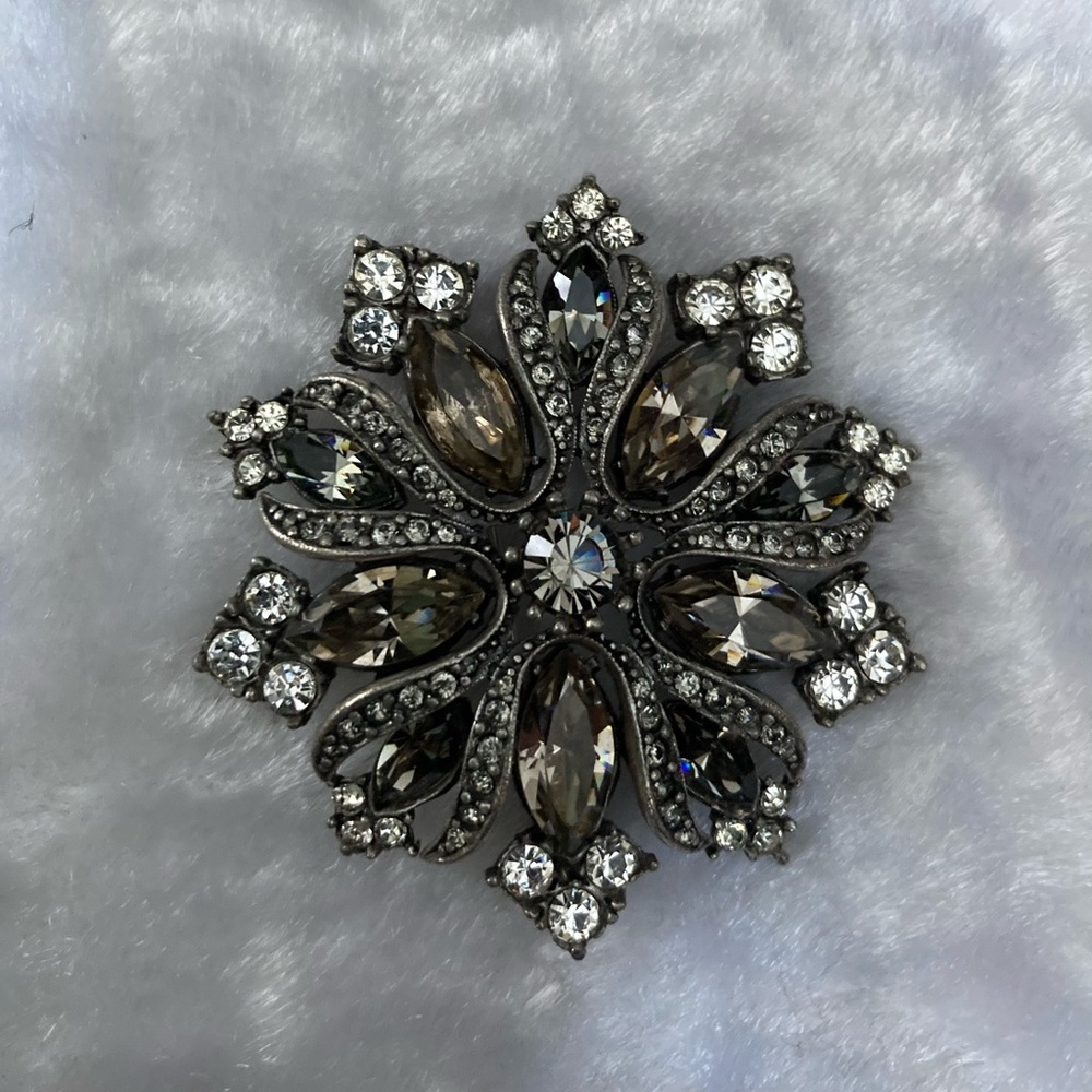☘️VTG Graziano Smoky Quartz Brooch☘️